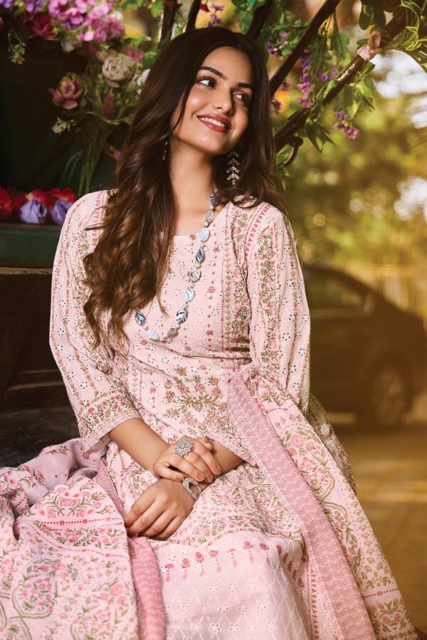 AF Flairs 3725 - Cotton Schiffli Work With Pakistani Print Stitched Suit