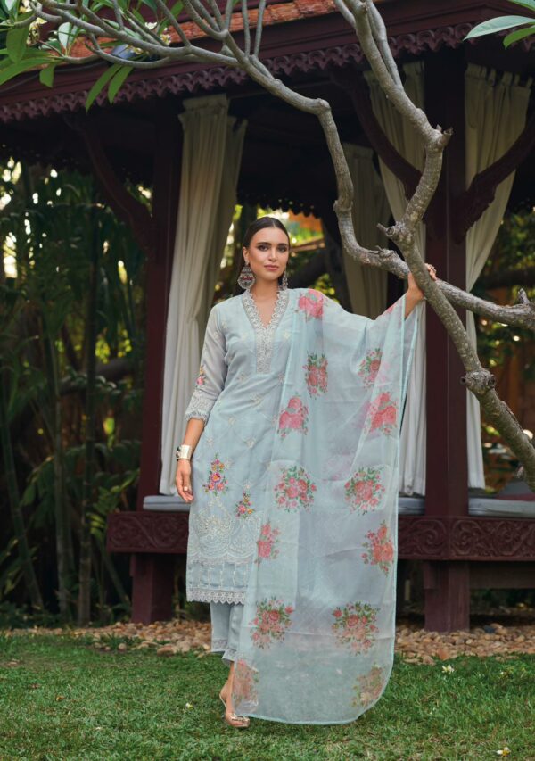 Kailee Shysha 42643 - Pure Viscose Organza With Designer Fancy Thread & Hand Work Stitched Suit