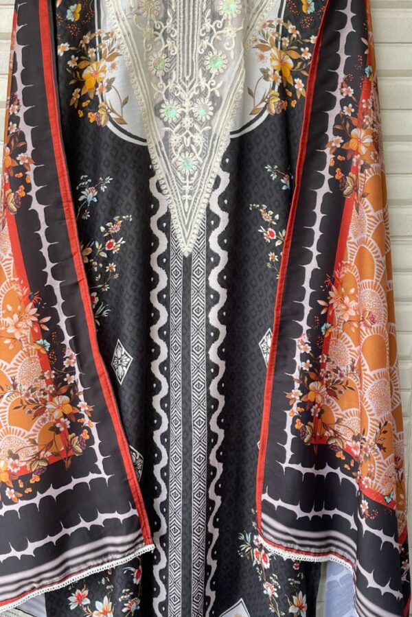 Muslin Printed With Resham & Sequence Embroidery Suit