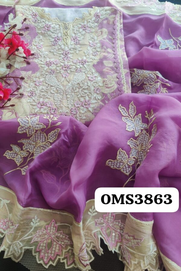 Beautiful Pure Linen Hand Embroidery Suit