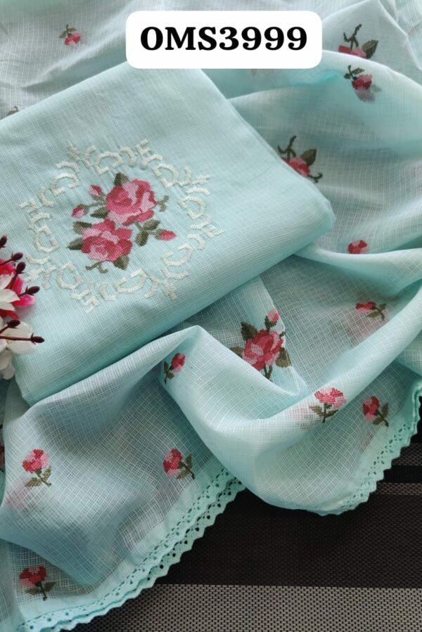 Beautiful Pure Kota Silk Embroidery Suit