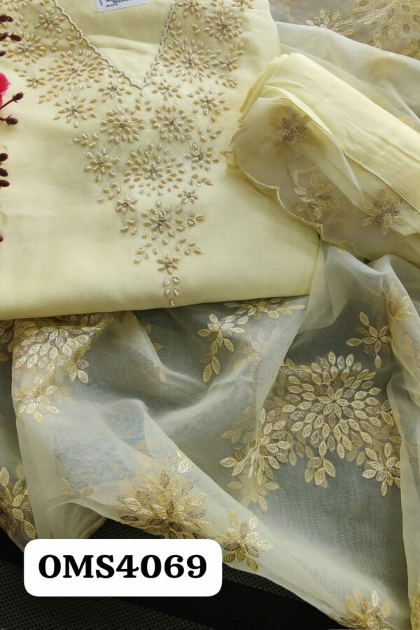 Beautiful Chanderi With Pearl Work & Hand Embroidery Suit