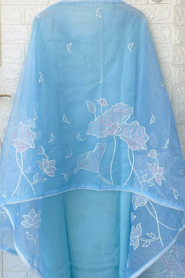 Organza Silk With Elegant Cutwork Embroidery Suit