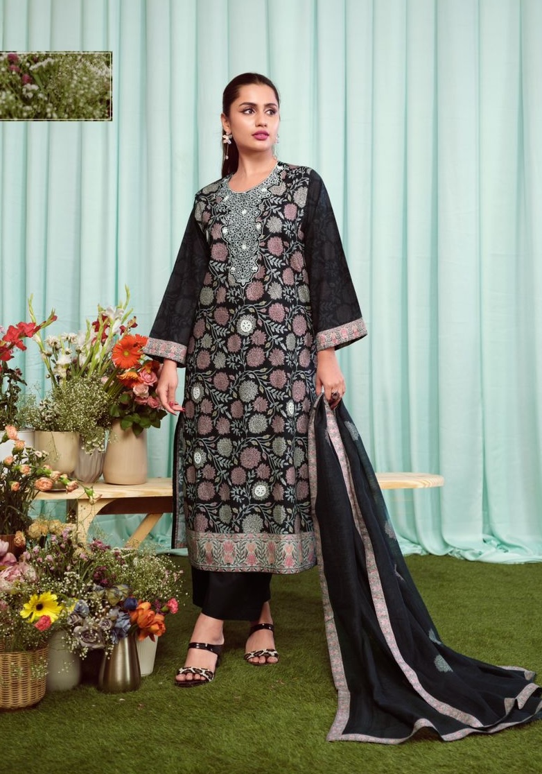 Sahiba Khayal 7955 - Pure Cotton Digital Print With Organza Silk Embroidery Suit