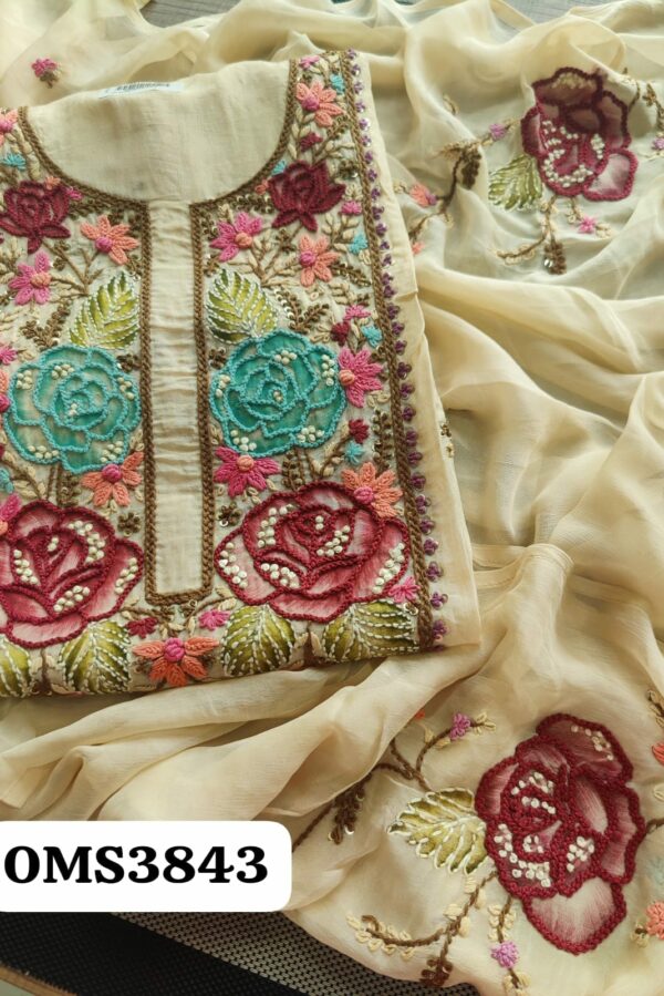 Beautiful Silk Knot Hand Work Embroidery Suit