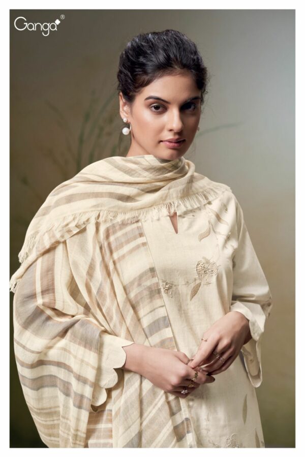 Ganga Kienna - Premium Cotton Printed With Hand Work Suit