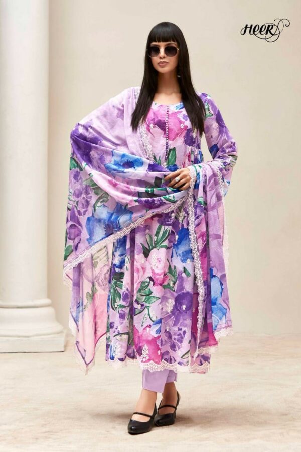 Kimora Kashmiri Garden 9336 - Pure Linen With Digital Print And Dori Embroidery Suit