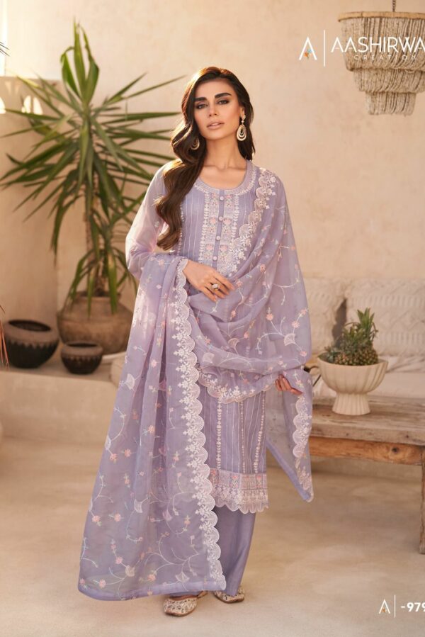 Aashirwad Shades 9796 - Organza Silk With Embroidery Suit