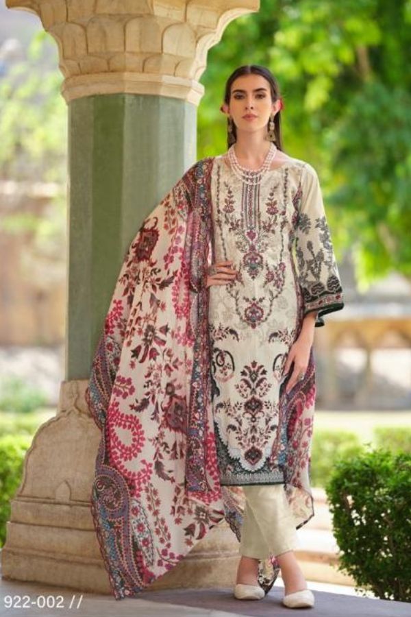 Belliza Guzarish 008 - Pure Cotton Digital Printed With Exclusive Embroidery Work Suit
