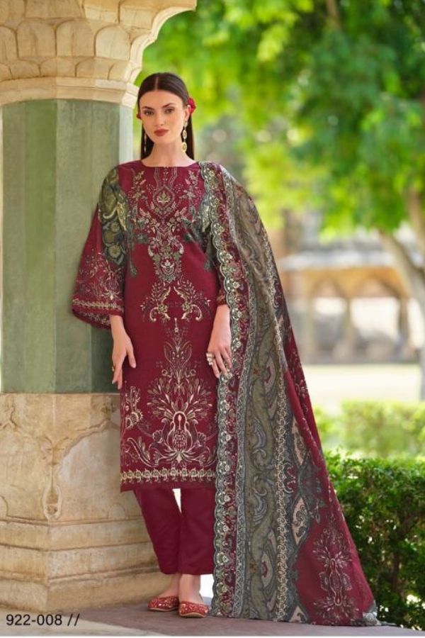 Belliza Guzarish 008 - Pure Cotton Digital Printed With Exclusive Embroidery Work Suit