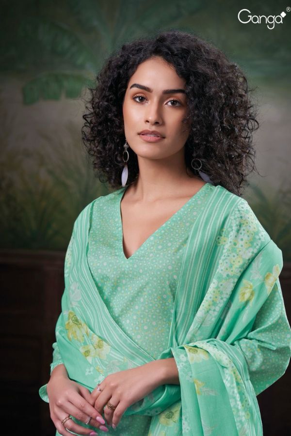 Ganga Aadishri 2672D - Premium Cotton Printed Suit
