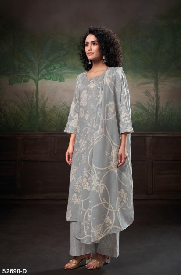 Ganga Misha S2690D - Premium Cotton Printed Suit