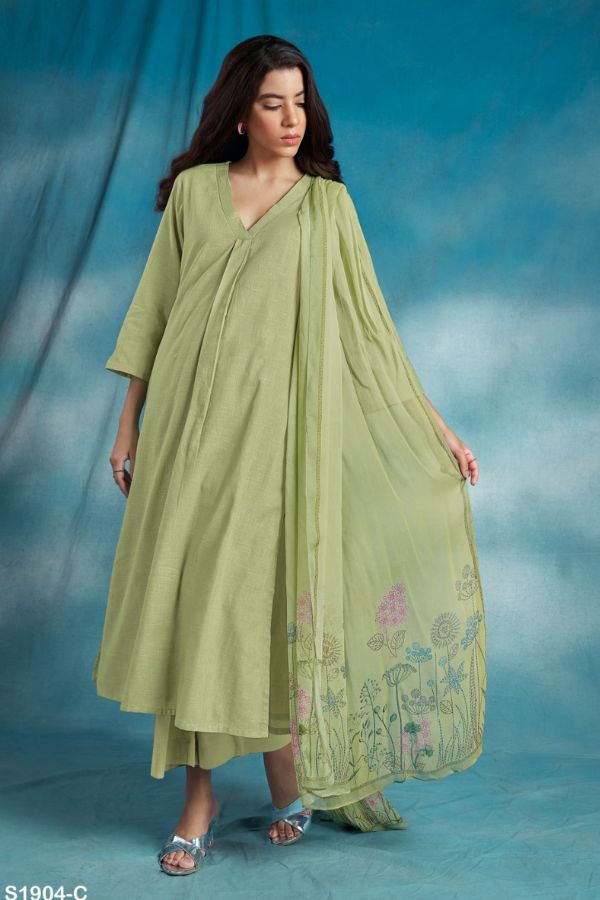 Ganga Ora 1904D - Superior Cotton Linen Suit