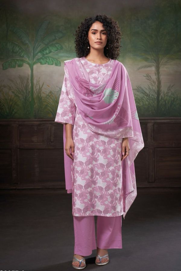 Ganga Ridha 2677D - Premium Cotton Printed Suit