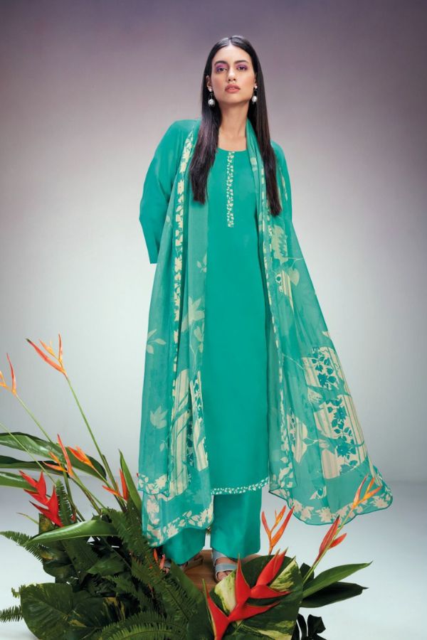 Ganga Xyla 2514D - Premium Cotton Printed Suit