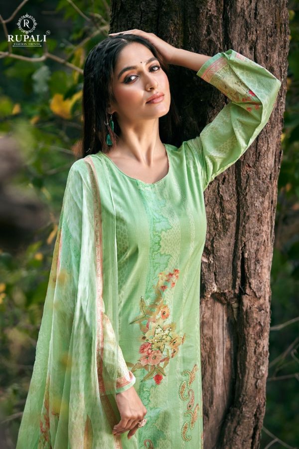 Rupali Wonder 2104 - Pure Cambric Lawn Digitally Printed With Handwork Suit