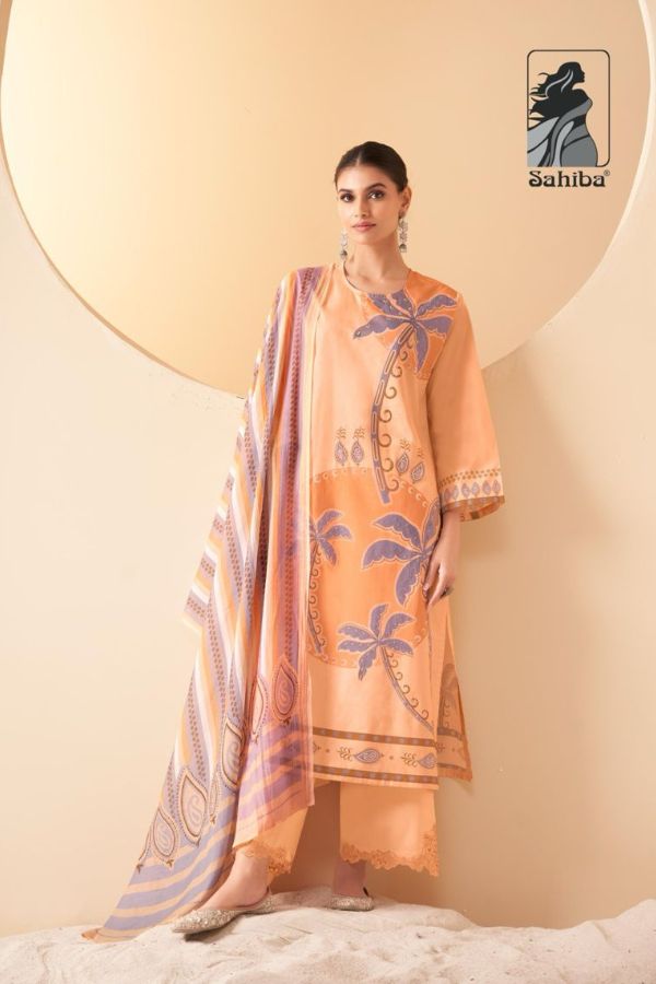 Sahiba Amayra 546 - Pure Cotton Lawn Digital Print With Handwork Suit