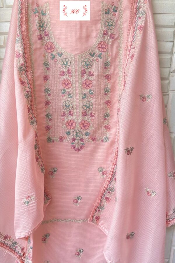 Kora Cotton With Zari & Resham Embroidery Suit