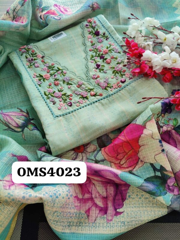 Beautiful Silk Knot Work Embroidery Suit