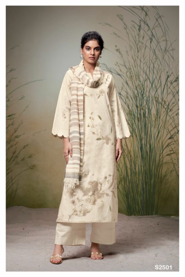 Ganga Kienna - Premium Cotton Printed With Hand Work Suit