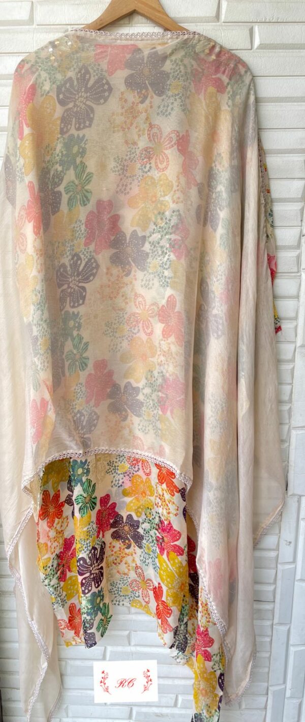 Organza Printed With Resham, Gotta & Mirror Work Embroidery Suit