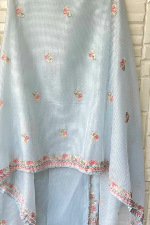 Kora Cotton With Zari & Resham Embroidery Suit