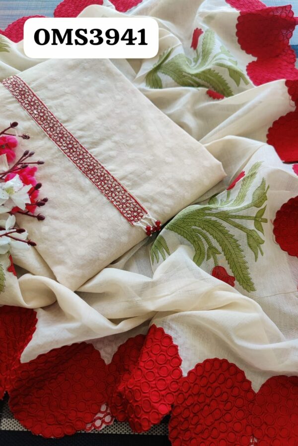 Beautiful Chanderi Embroidery Suit