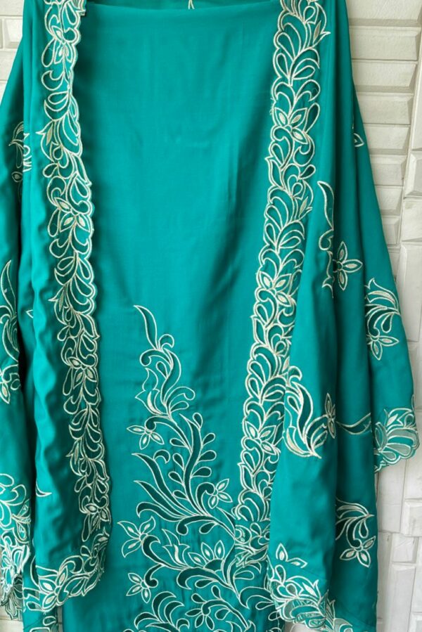 Fine Muslin Silk With Gotta & Resham Embroidery Suit