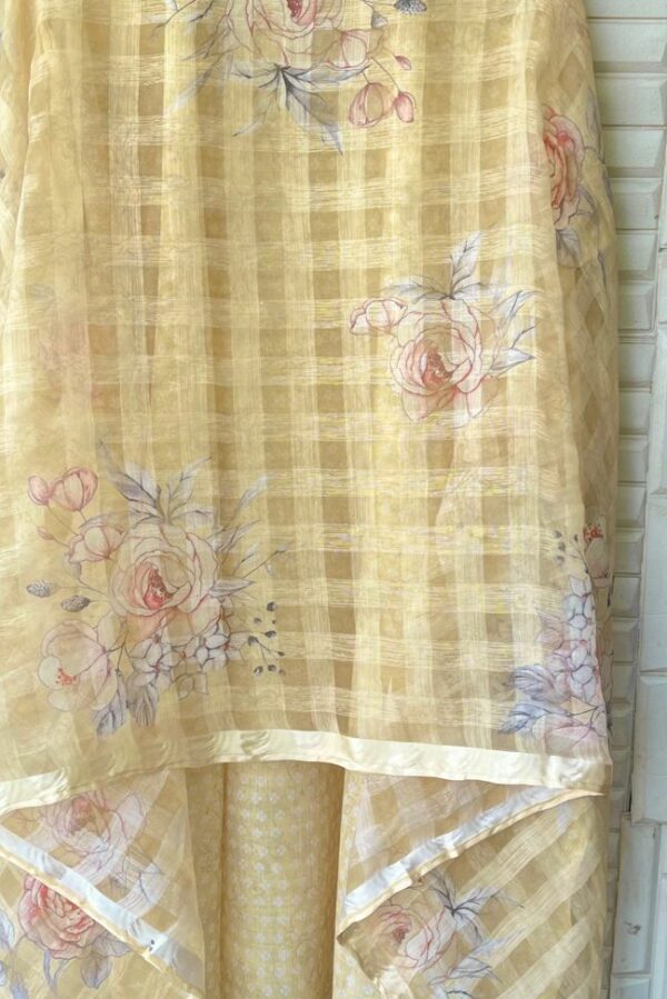 Pure Linen Cotton Printed With Gotta, Resham & Sequence Embroidery Suit