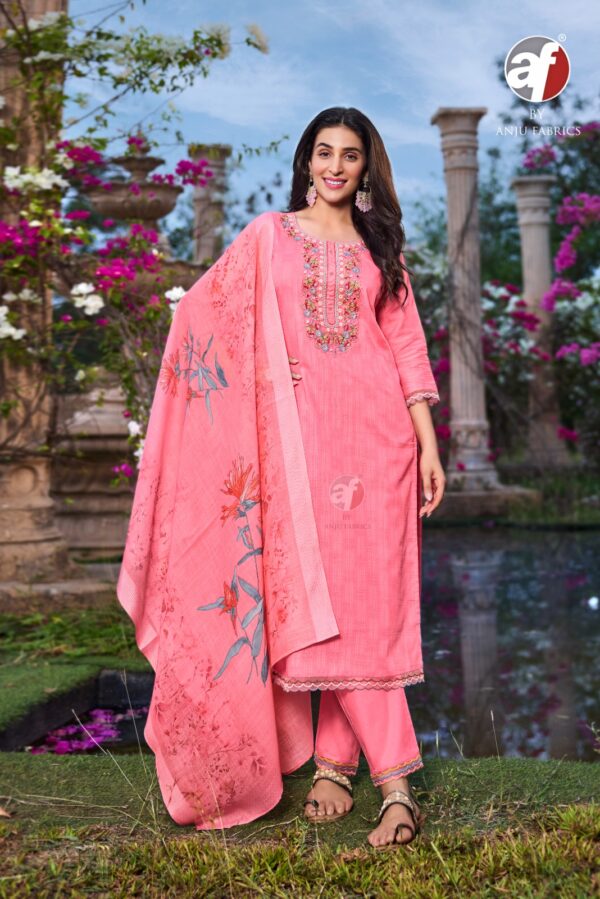 AF Patterns - Pure Cotton Embroidered Stitched Suit