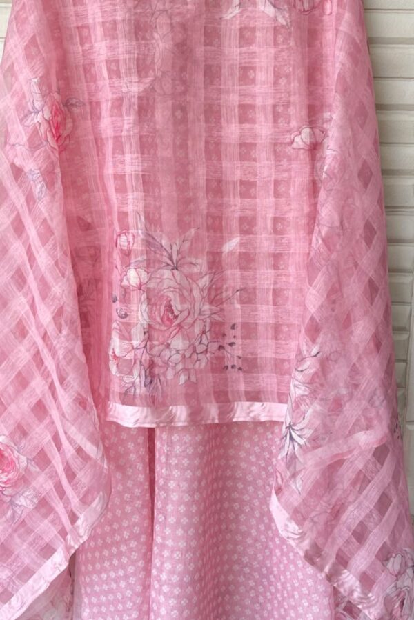 Pure Linen Cotton Printed With Gotta, Resham & Sequence Embroidery Suit