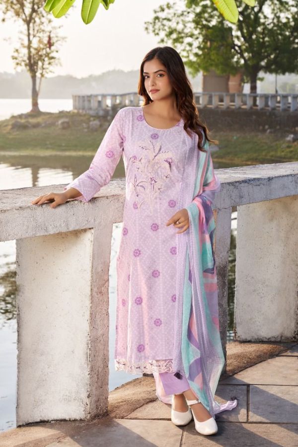 Kesar Suhana Safar 1006 - Pure Cambric Digitally Printed With Elegant Embroidery Suit