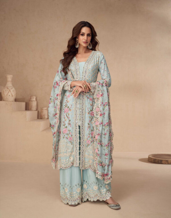 Aashirwad Aarna 10154 - Premium Chinon Silk Stitched Dress