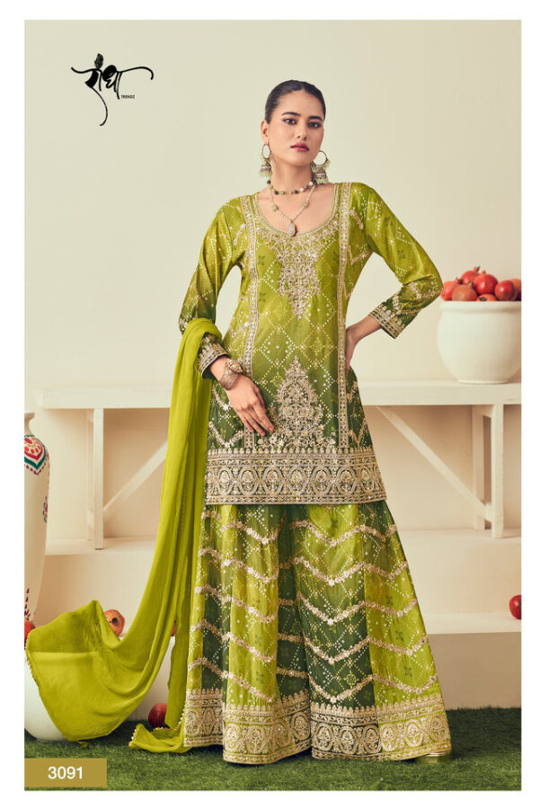 Radha Rangmahal 3094 - Heavy Premium Chinon With Heavy Embroidery Stitched Suit