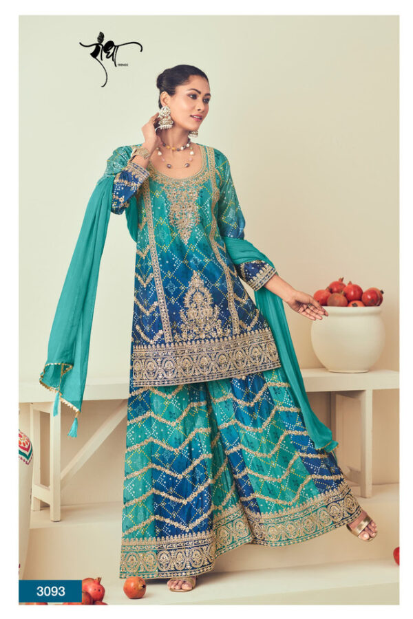 Radha Rangmahal 3094 - Heavy Premium Chinon With Heavy Embroidery Stitched Suit