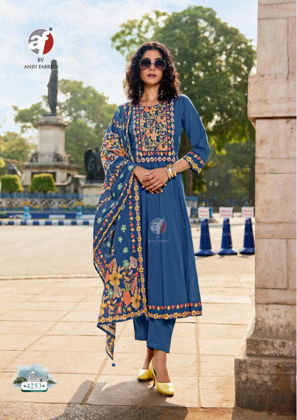 AF Cotton Kali 4253 - Pure Cotton Hand Work Stitched Suit