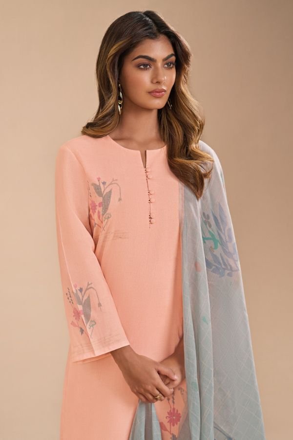 Omtex Gulzar 7551C - Premium Lawn Cotton Digital Print With Hand Work Suit